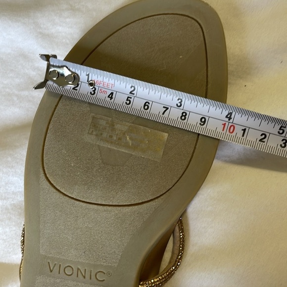 Vionic | Prism | Gold |Embellished Sandals with Delicate Straps | Size 8 - Picture 15 of 16